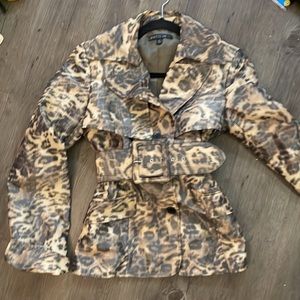 Lafayette148 jacket leopard print sz 6